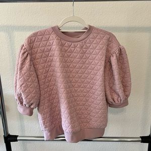 Quilted Sweater Top
